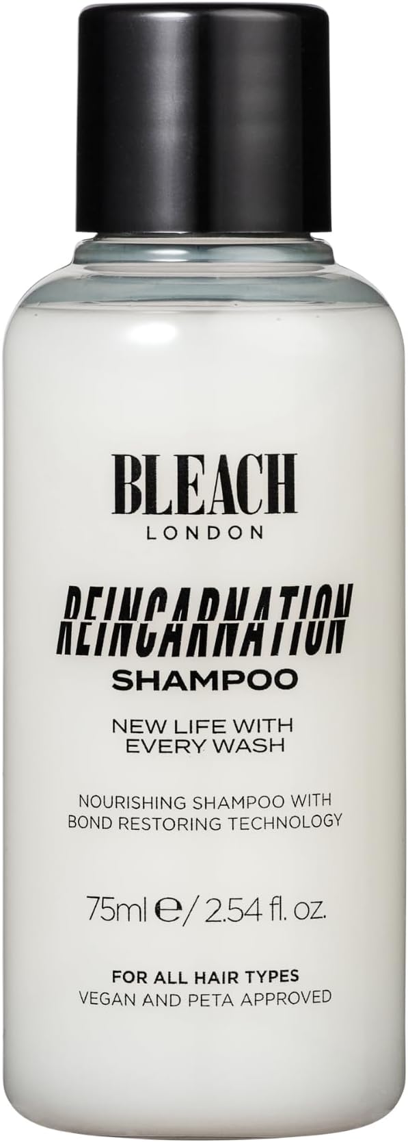 Bleach London Reincarnation Bond Restoring Shampoo Mini (75ml / 2.5oz) - Strengthening Daily Shampoo for All Hair Types, Vegan & PETA-Approved