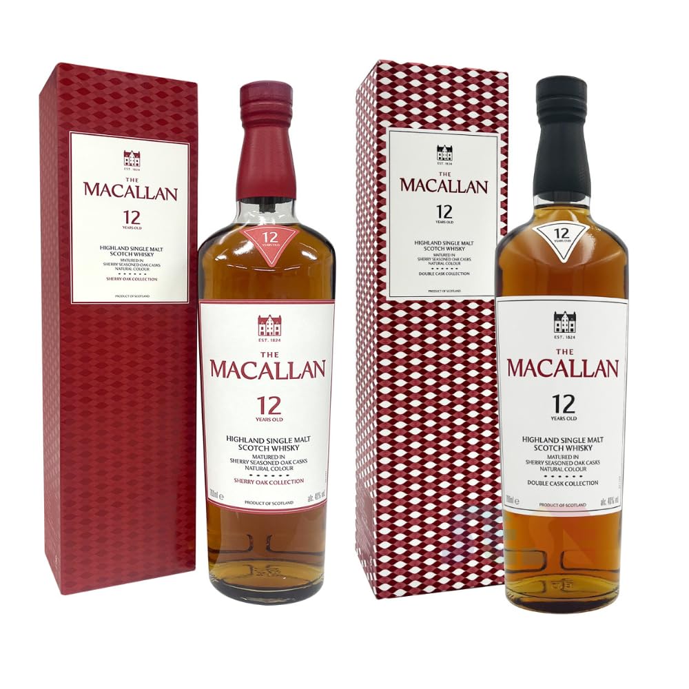マッカラン 12年・18年 シェリーオーク2本セット Amazon.co.jp: ザ マッカラン12年 飲み比べ2本セット (シェリーオーク