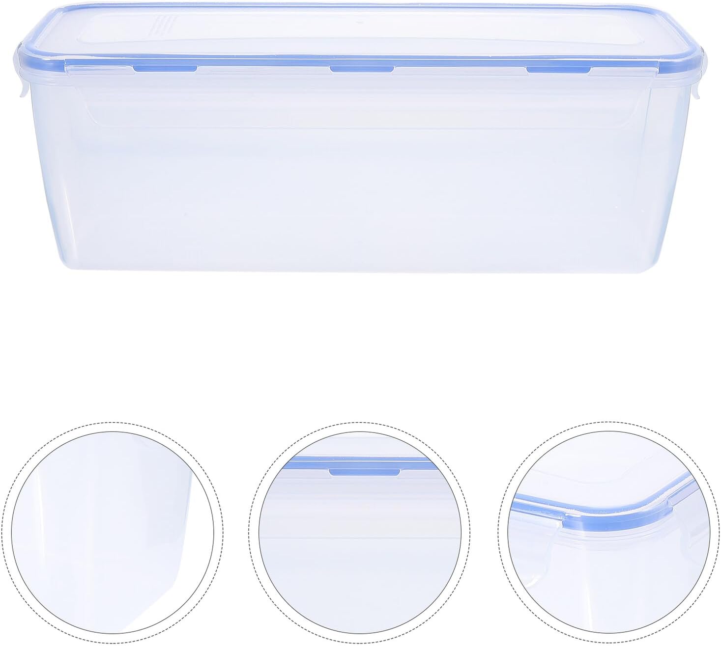 Large Capacity Rectangle Pasta Storage Container with Airtight Lid Food Storage Box for Spaghetti Noodles Kitchen Pantry Organization Freshness Preservation and Easy Cleaning