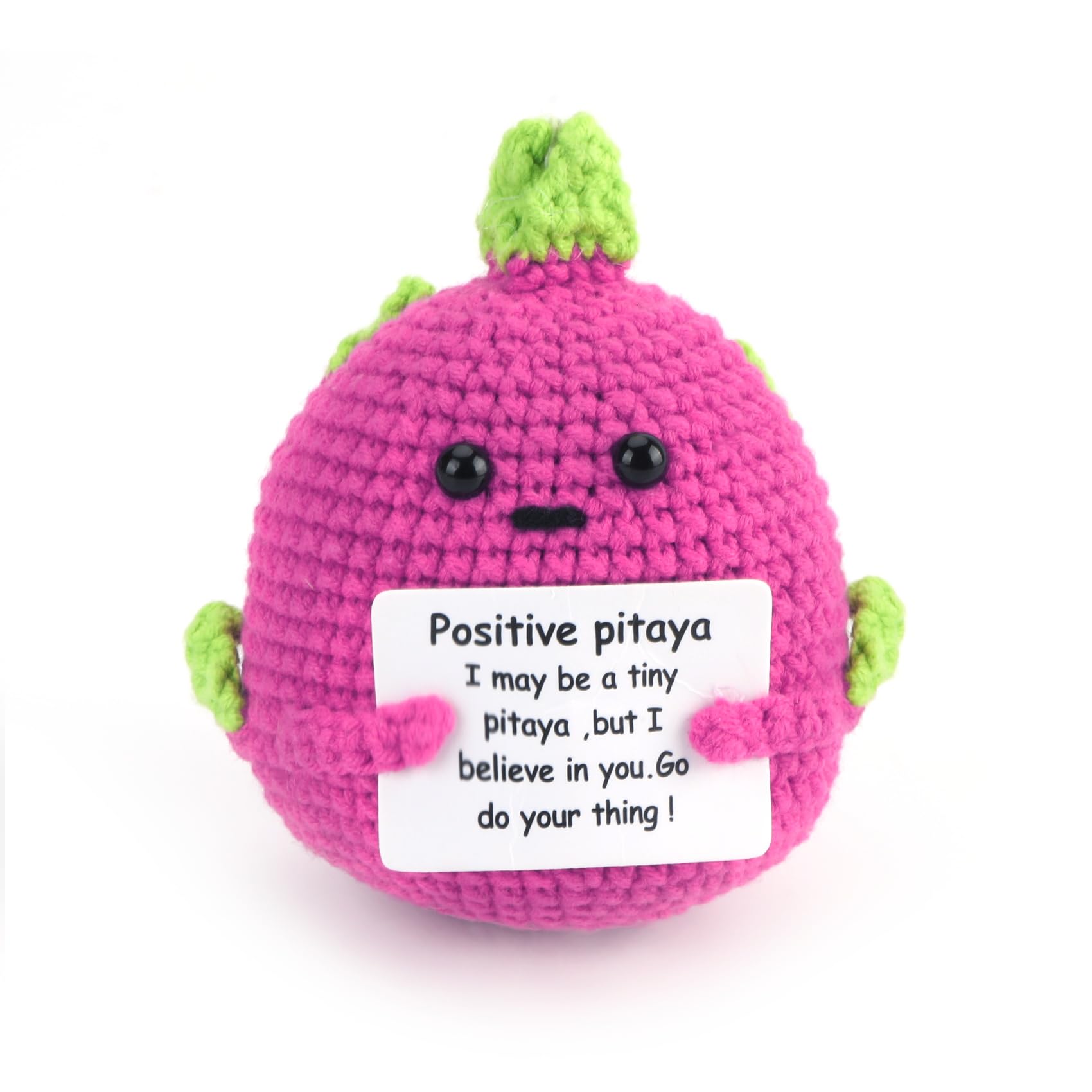 Positive Crochet Dragon Fruit Gift, Emotional Support Nuggets, Handmade Positive Crochet Fruit, Encouragement Gift Ornament, Emotional Support Crochet, Cheer up Decor for Birthday Gift, Farewell Gift