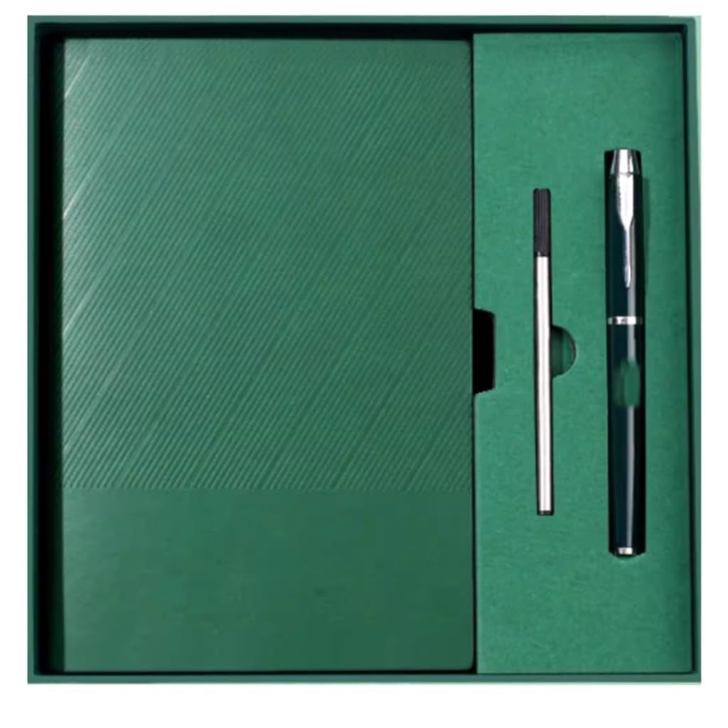 Coffret Cadeau en Cuir Souple pour Carnet De Notes A5,XADCQW70787-Vert-21 * 15cm