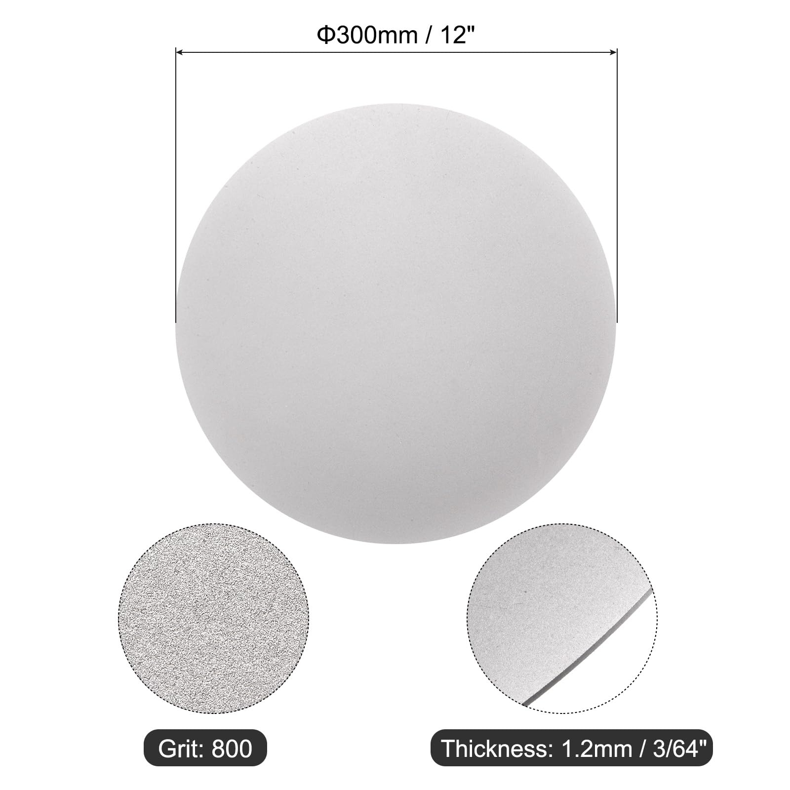 uxcell Disco de lijado de diamante, grano 800 sin agujero central, disco de pulido plano para azulejos de piedras preciosas, porcelana, vidrio, piedra y metal