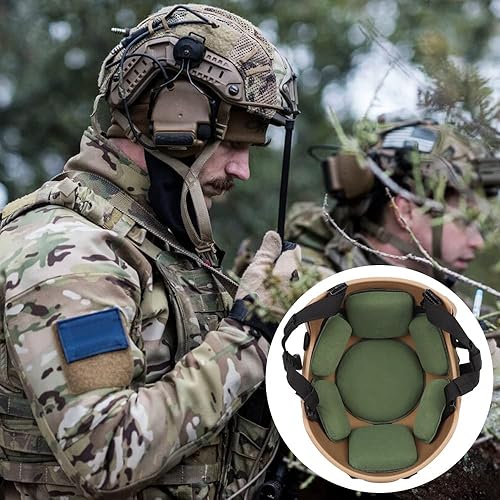 Miniatura 8 de AOUTACC Almohadillas universales para casco Airsoft, kit de almohadillas de espuma de repuesto para casco rápido, michACHUSMCPASGT