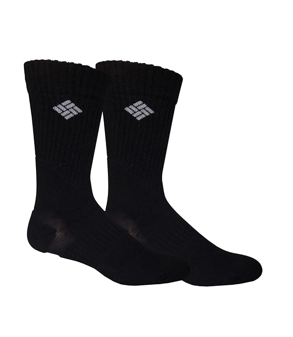 Columbia Men's 2 Pack Medium Weight Hiking Crew Socks, Black, Shoe Size 6-12 by Columbia - Used condition - US$18.06