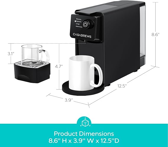 CASABREWS CM7036E Espresso Machine with TIMUG Mug
