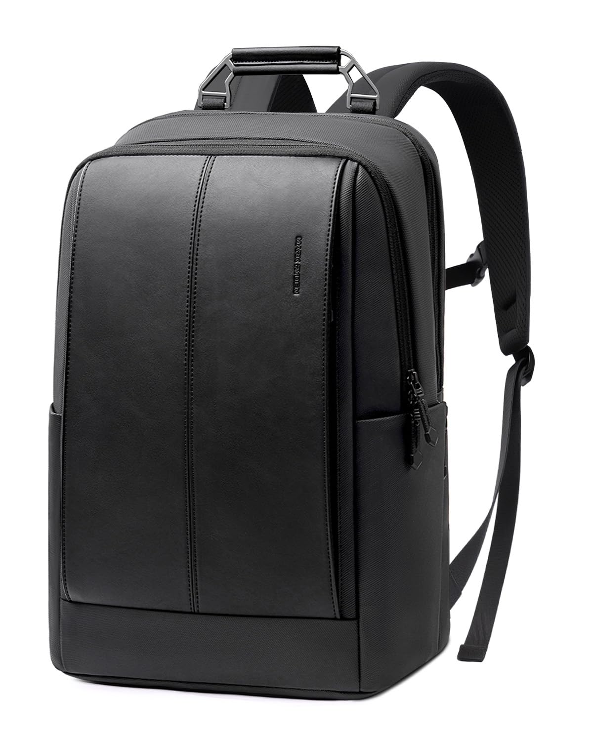 MARK RYDEN - Zaino da uomo, in pelle, impermeabile, 17 l | Zaino da uomo per laptop da 15,6 pollici, con manico in alluminio, ideale per viaggi d'affari e visite ai clienti