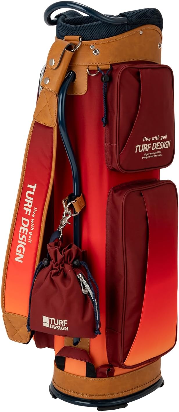 洗練されたスタイルと機能性を兼ね備えた最高峰！TURF DESIGN キャディバッグ TDCB-BD70 RDで最高のゴルフ体験を