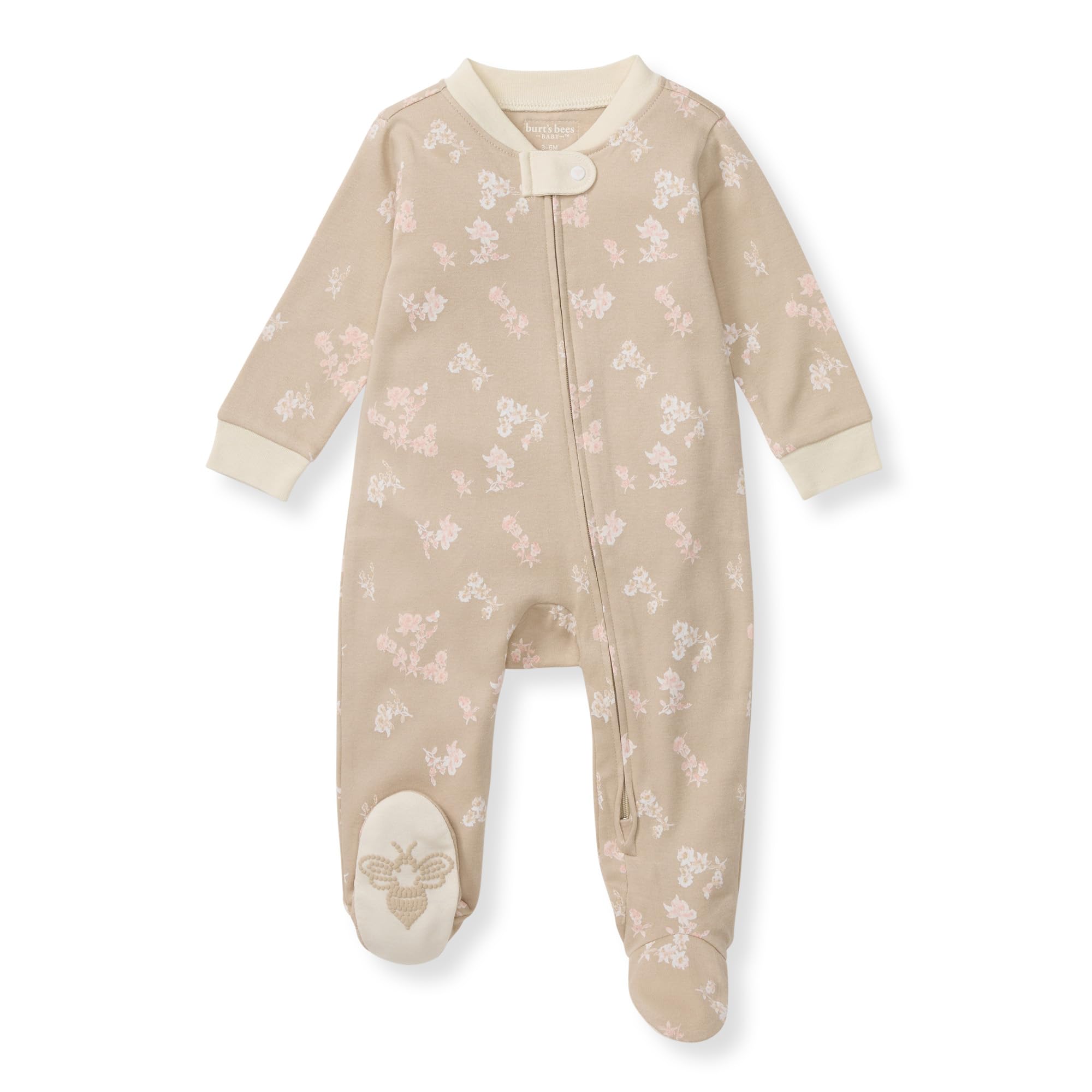 Burt's Bees Baby Girls' Organic Cotton Sleep and Play Footed Pajamas