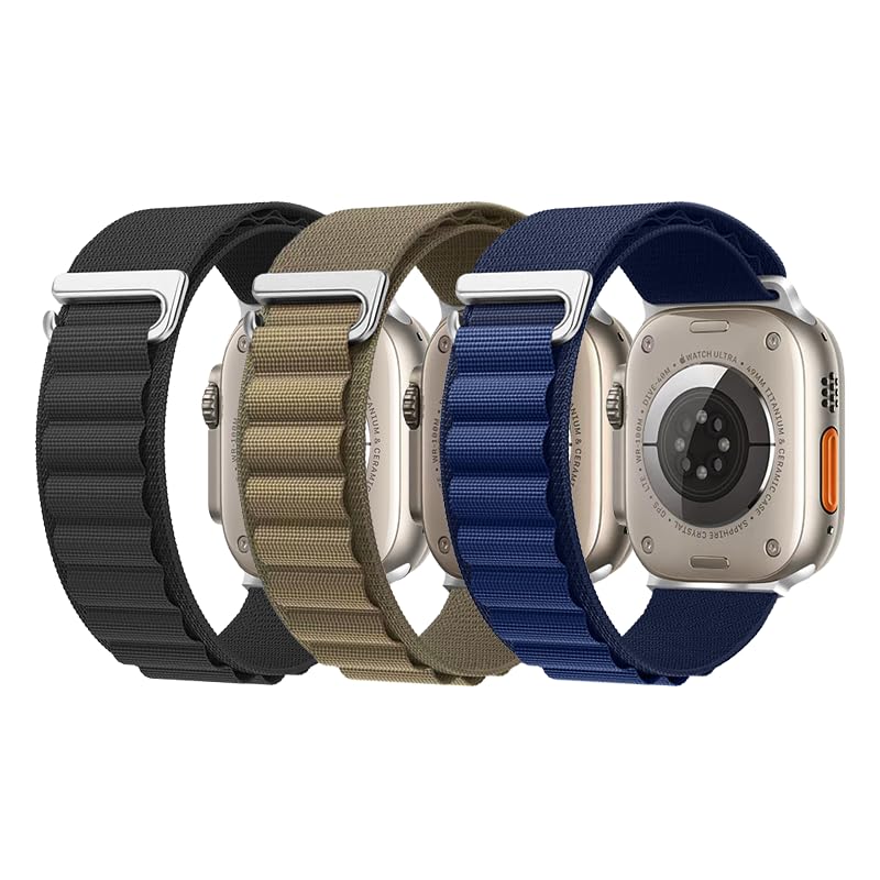 【Pronto per l'avventura e l'ufficio】Il nostro cinturino iWatch è adatto per attività all'aperto come alpinismo, escursionismo, corsa, arrampicata, camminate, ciclismo e molto altro ancora. Sono adatti anche per occasioni di lavoro, scuola, attività lavorativa, riunioni e altre occasioni. La confezione contiene tre diversi colori di cinturino per Apple Watch, che possono essere cambiati liberamente per adattarsi a diversi stili di abbigliamento e occasioni.