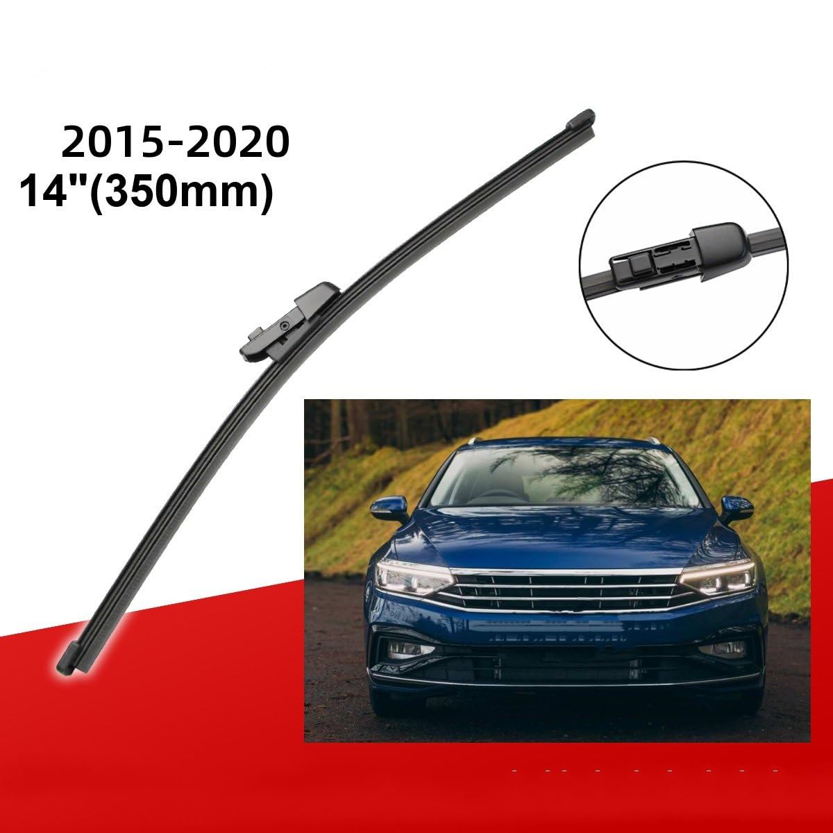 Spazzole Tergicristallo per VW per P&assat B8 Immobiliare 2015 2016 2017 2018 2019 2020 26 "+ 18" + 14 "Parabrezza Anteriore Posteriore Tergicristallo Spazzole Tergicristallo Auto