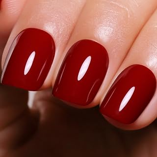Dark Burgundy Red Gel Nail Polish, 0.5 Fl Oz, Autumn Winter Soak Off LED UV Gel Nail Polish Art Starter Manicure Salon DIY