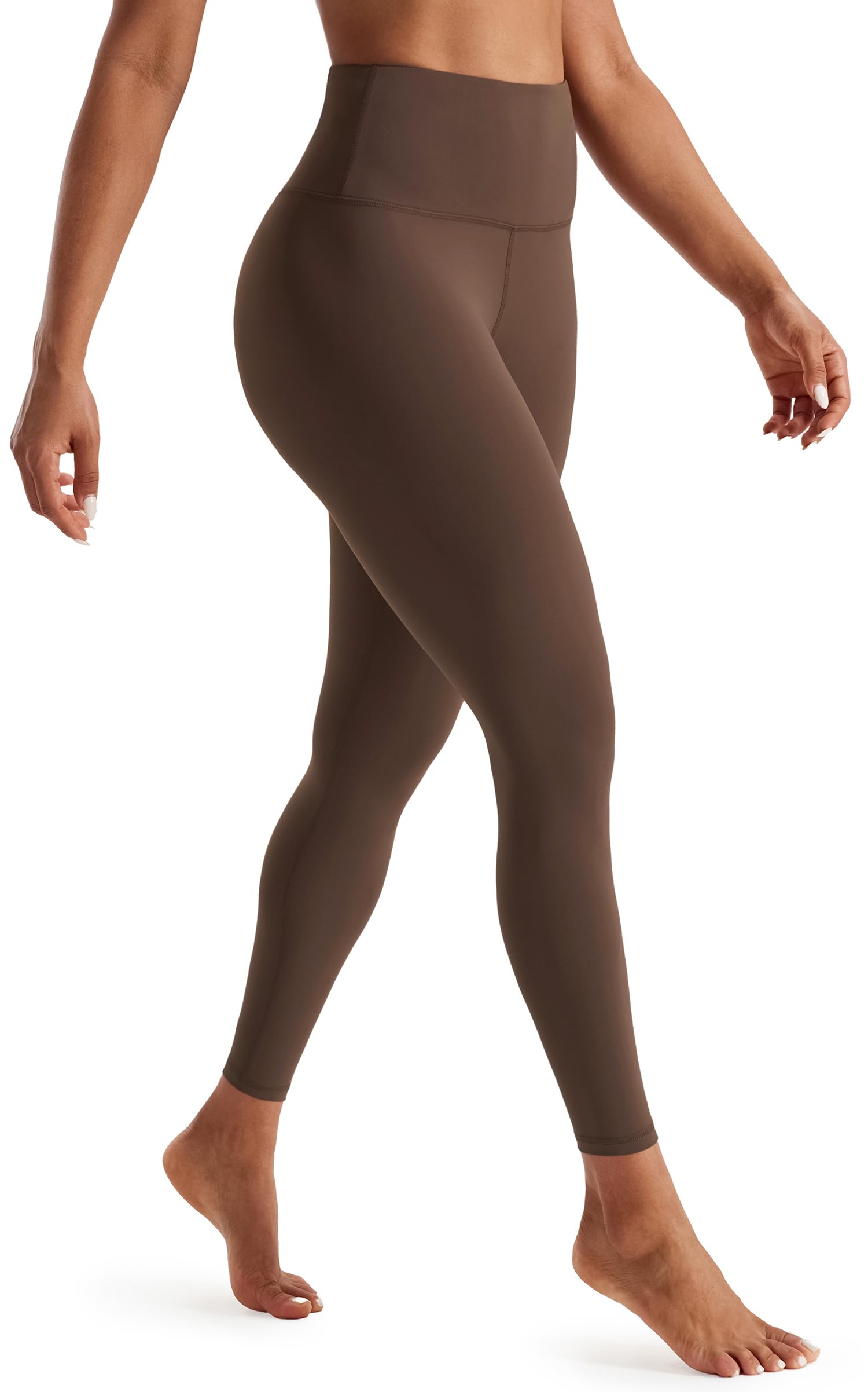 Persit Damen Sporthose Lange Sport Leggings High Waist Yoga Leggins Sportleggins Yogahose (M, Tiramisu, 71 CM)