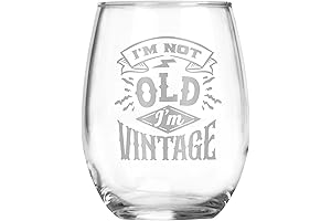 I'm Not Old I'm Vintage Engraved Stemless Wine Glass