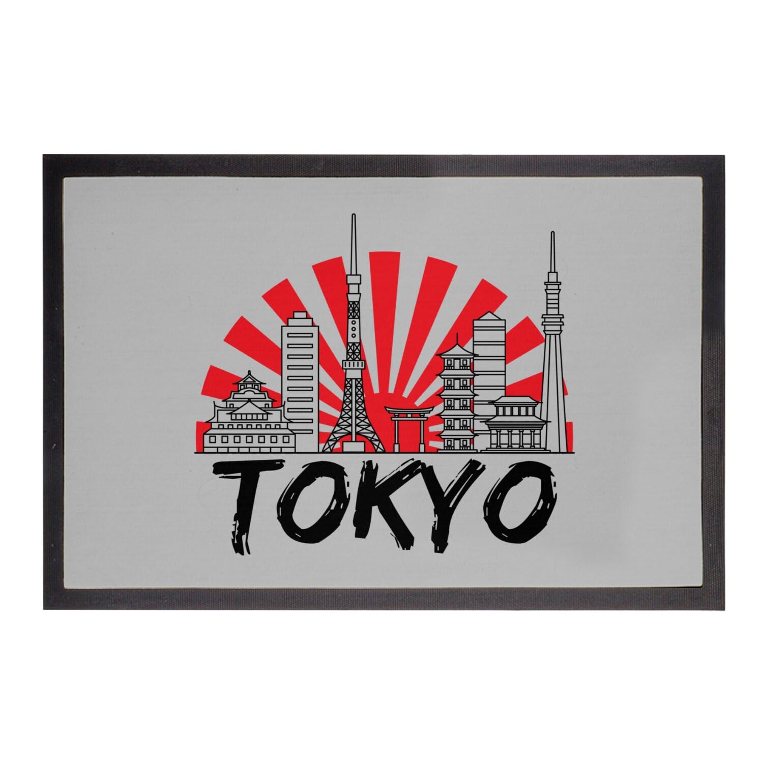 Paillasson gris Tokyo pour célébrer la culture et le voyage au Japon