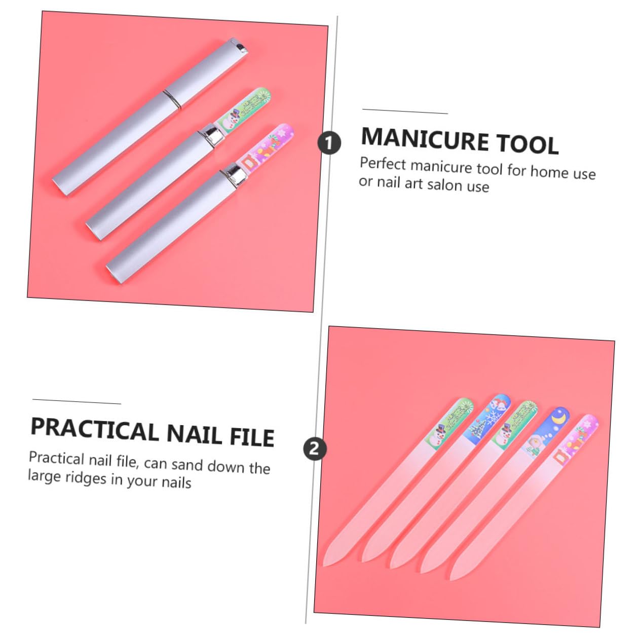 minkissy 20stücke Weihnachts-thema Nagelfeilen Tragbare Maniküre-werkzeuge Für Fingernägel Und Fußnägel Langlebig Und Praktisch Für Täglichen Gebrauch