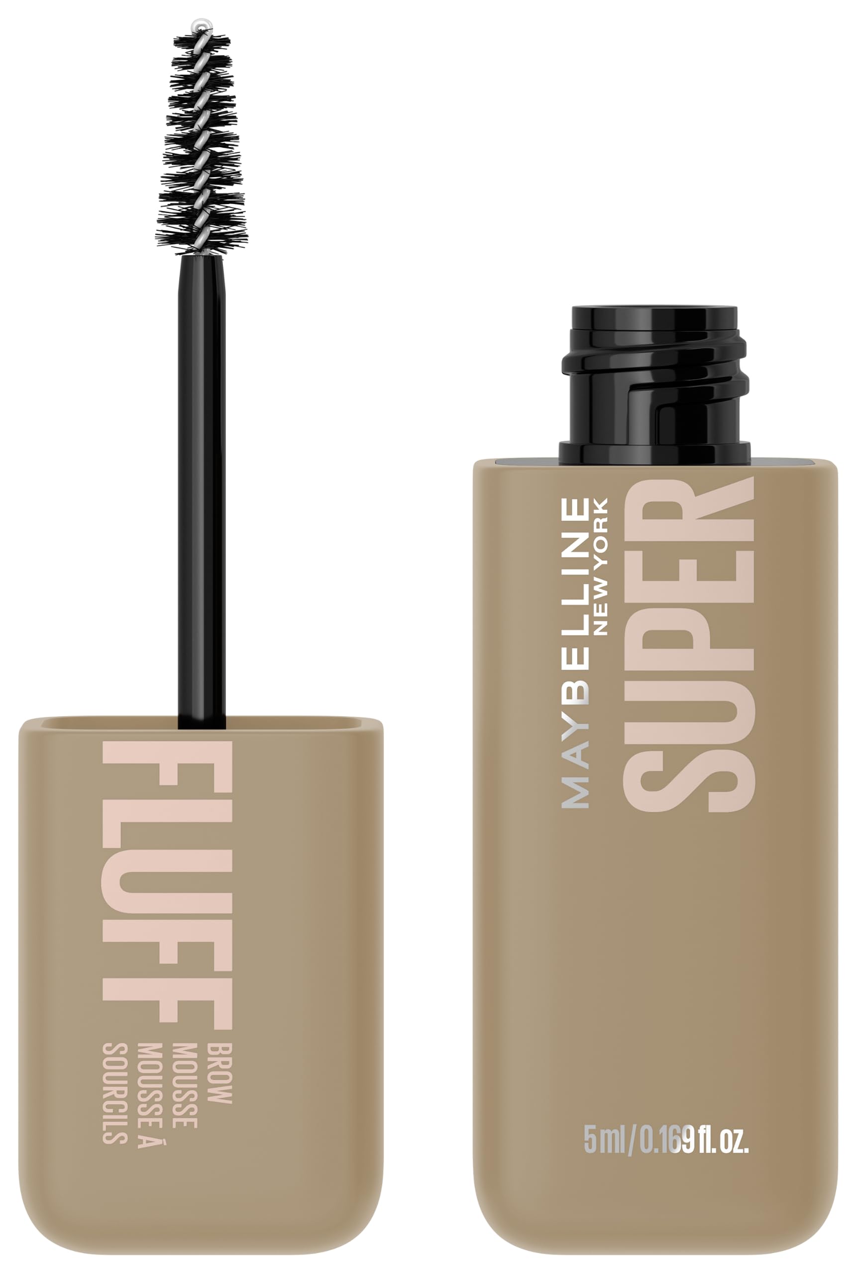 Maybelline New York Superfluff Augenbrauen-Mousse 250 Blonde, luftiges Augenbrauen Make-up für flauschige & voluminöse Augenbrauen, 5 ml
