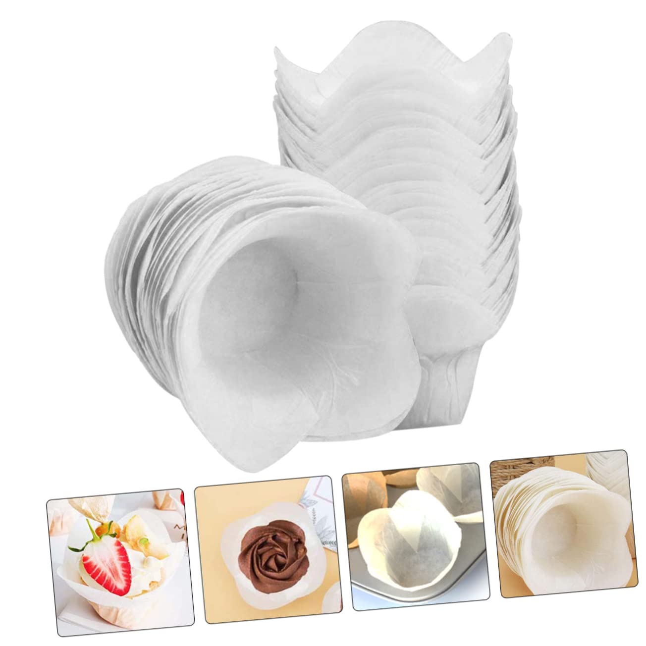 IMIKEYA Lot De 4 Caissettes À Muffins Et Résistantes À La Graisse 100 Pièces X 4