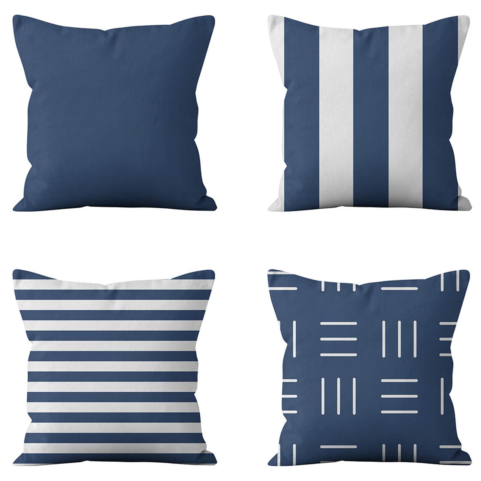 Housses de coussin 45x45 cm en lin lavable, lot de 4 taies anti-usure pour rénover le canapé