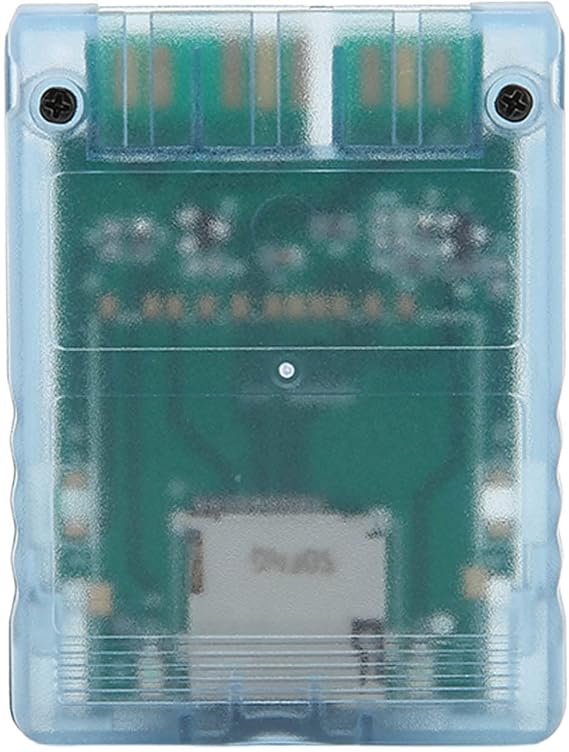 محول بطاقة SD Acogedor MX4SIO SIO2SD لجهاز PS2، توسيع بطاقة الذاكرة لقارئ بطاقة الذاكرة البديل SIO لجهاز PS2 Fat Console (أزرق)