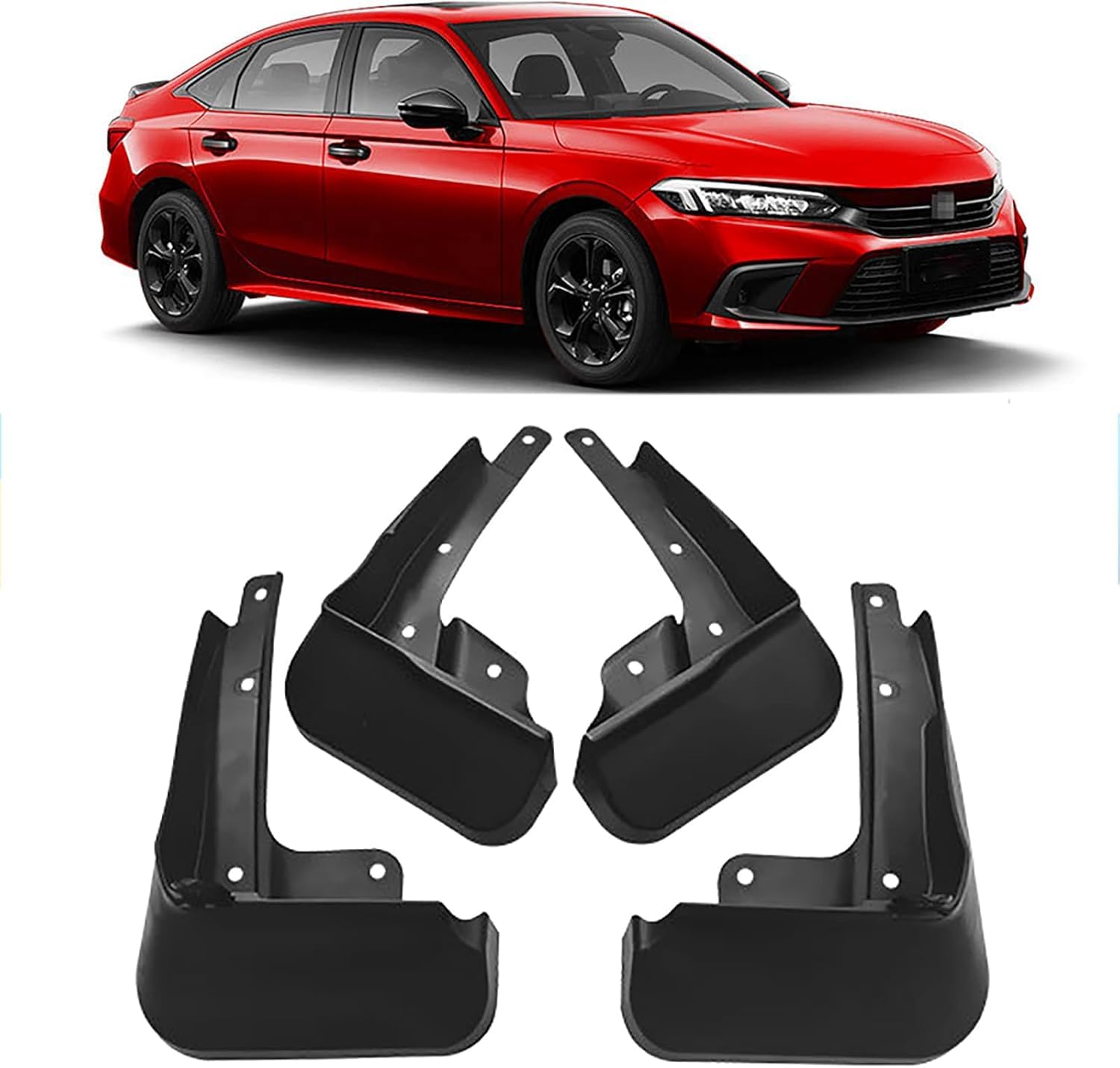 ZanLIn Car mudguard suitable for Civic 2022-2025, Mud Flaps Splash Guards Replacement Decorative Mudguard Wheel Baffle Protection