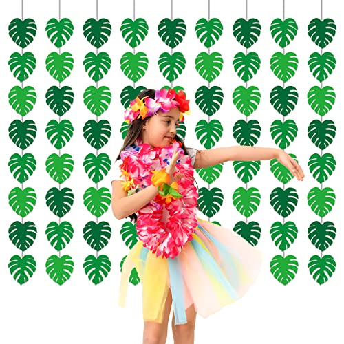 12 Pcs Hawaiian Luau Banners Tropical Palm Leaves Hanging Swirl Hawaiian Aloha Garland Kit Luau Hanging Ceiling For Summer Beach Pool Baby Shower Tiki Birthday Wedding Party Favor Supplies Decoration #TOP4