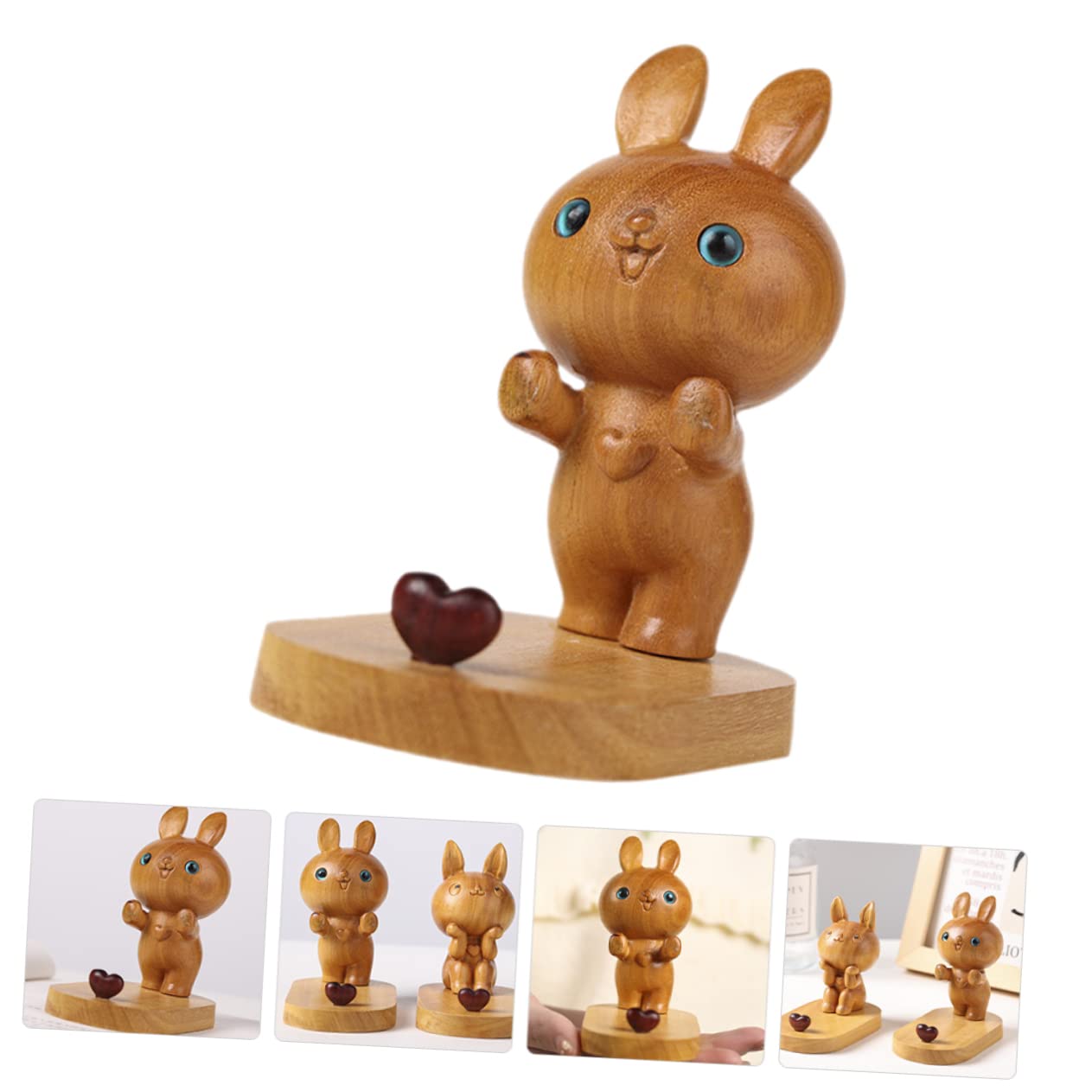 HEMOTON 4pièces Support De Téléphone Forme De Lapin Décoratif Et Adorable Support Mobile pour Bureau Accessoire Pratique pour Smartphone avec Base Stable
