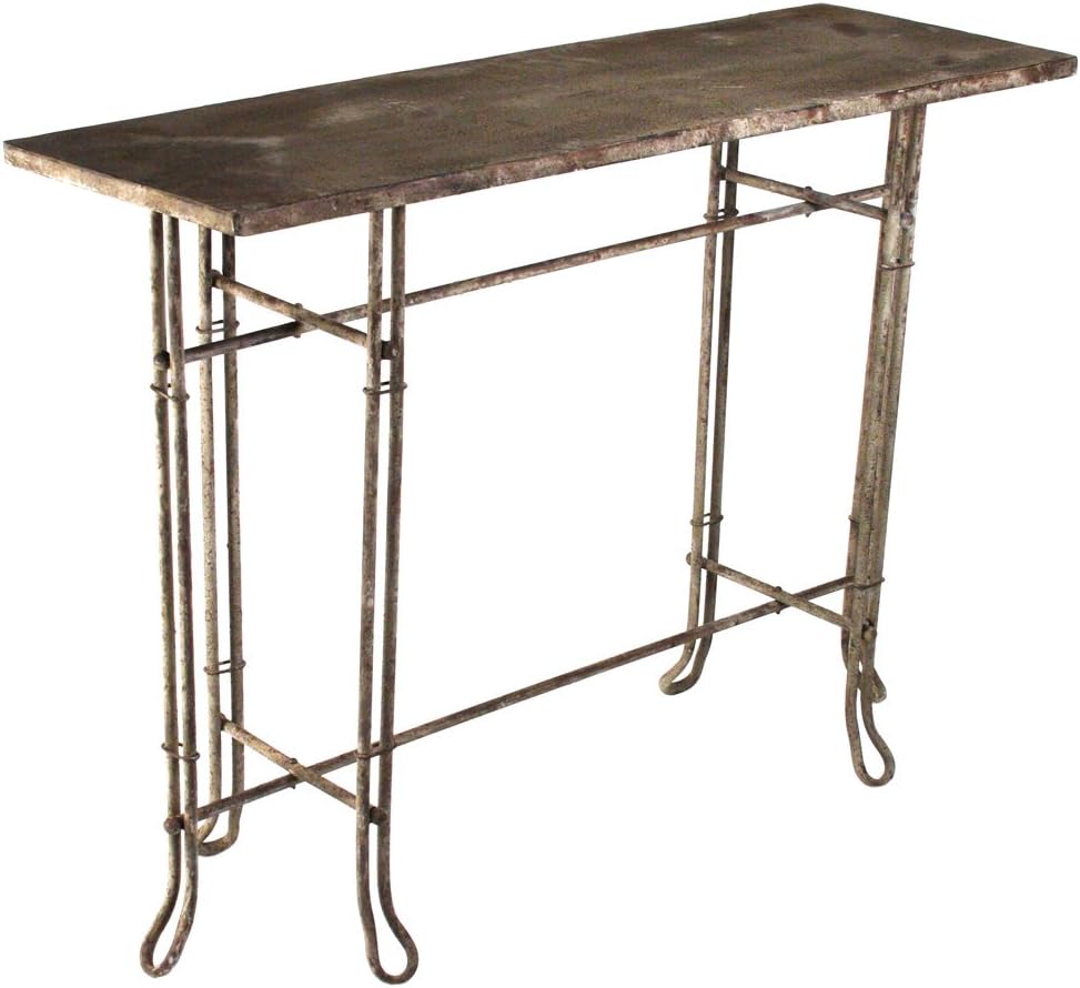 ZENTIQUE Rustic Metal Console Table