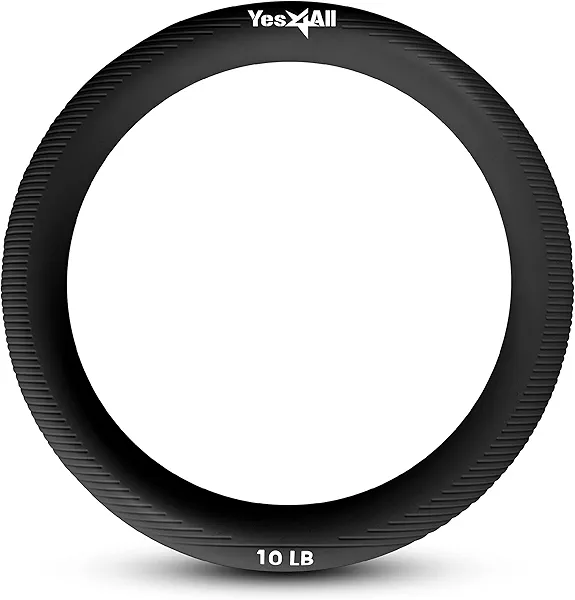 Yes4All Power Ring 10lbs, Weight Ring, Weighted Circle, Kettlebell for Yoga Exercise, Aerobics, Home Fitness, Core Training