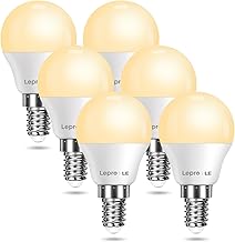 Lepro Bombilla LED E14, 4.9W Equivalente a 40W, 470LM Luz Cálida 2700K, Bombilla Casquillo Fino G45 de Ahorro de Energía, CRI> 80, Bombilla de Ángulo de haz de 240° para Lámparas, No regulable [6 Pcs]