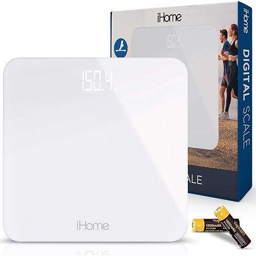 Miniatura 9 de iHome Báscula inteligente digital WiFi para peso corporal, báscula de peso, incluye IMC, grasa corporal, masa muscular, baterías incluidas (WiFi