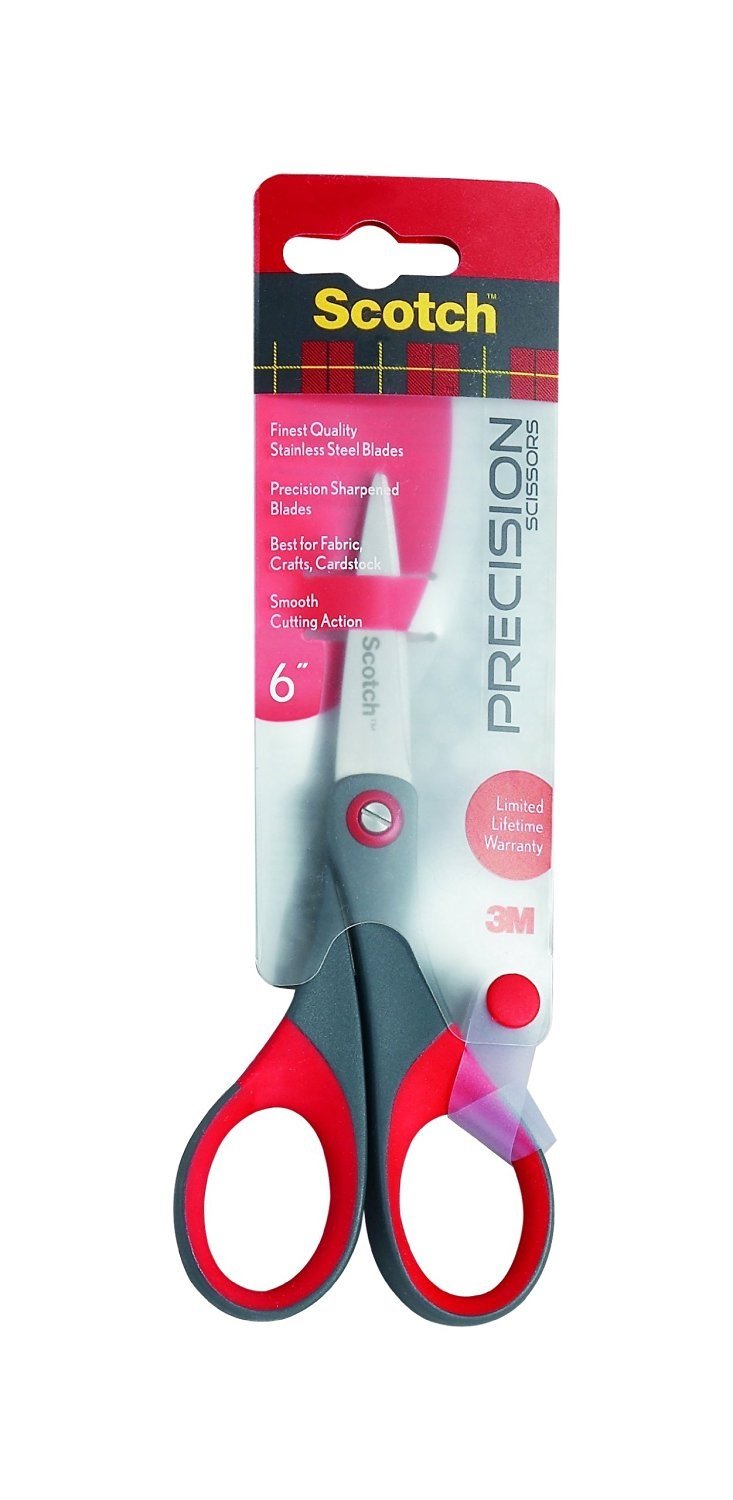 Scotch 6" Precision Scissors, Great for Everyday Use (1446) (Pack of 3)