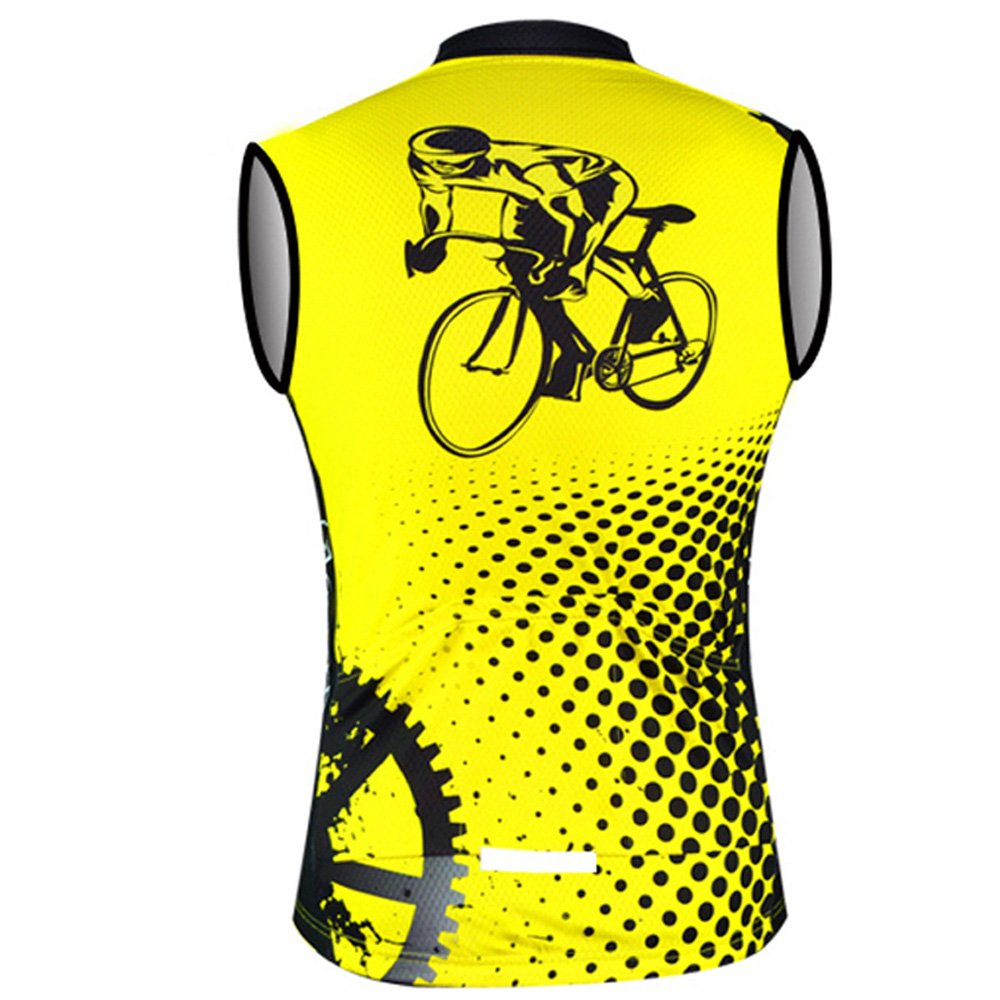 Aogda Sleeveless Bike Shirts Men Cycling Jerseys Vests Bicycle Clothing (03A, XXXXL)