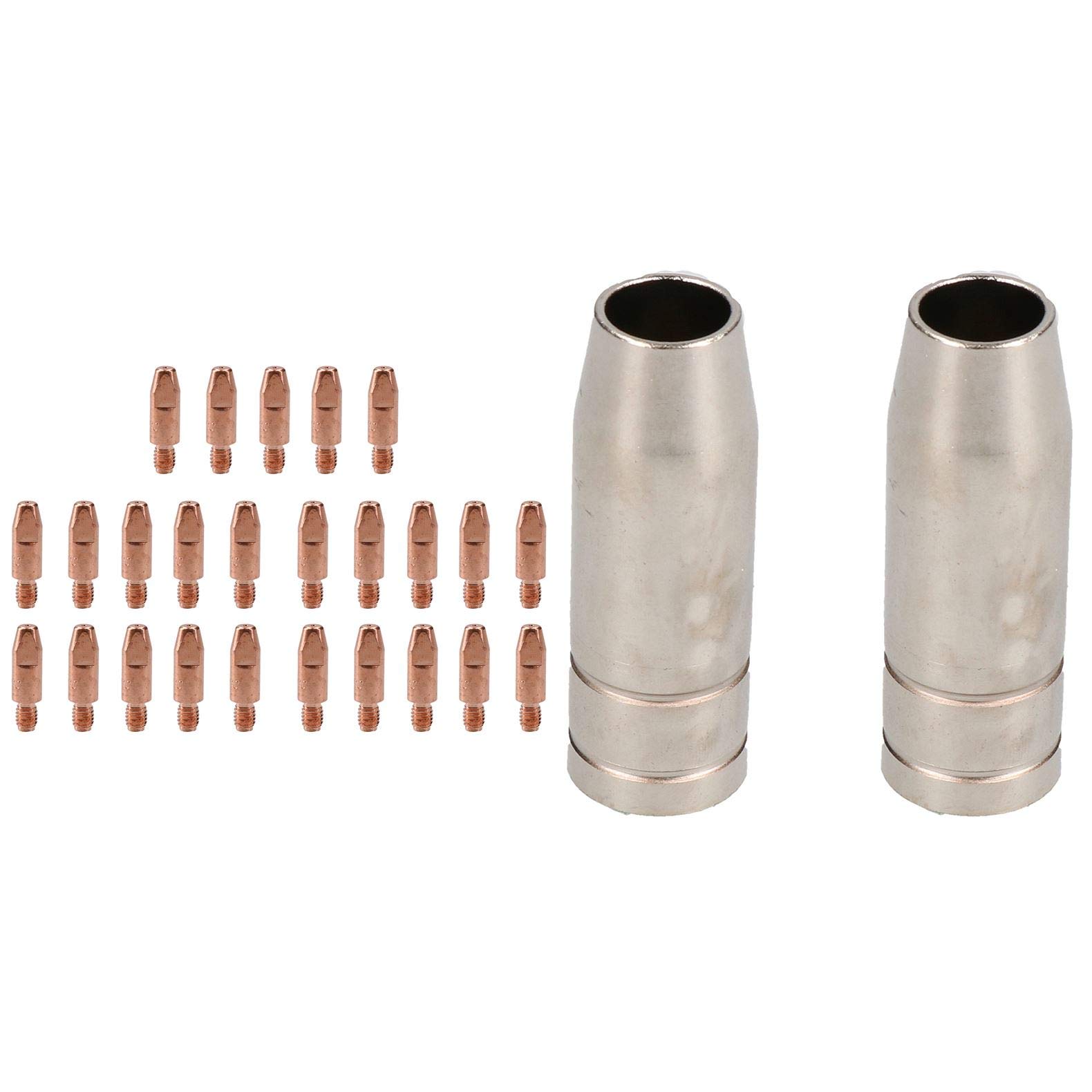 2 Sindone &25x0.8mm Round punte contatto saldatura MIG Binzel stile torcia MB15