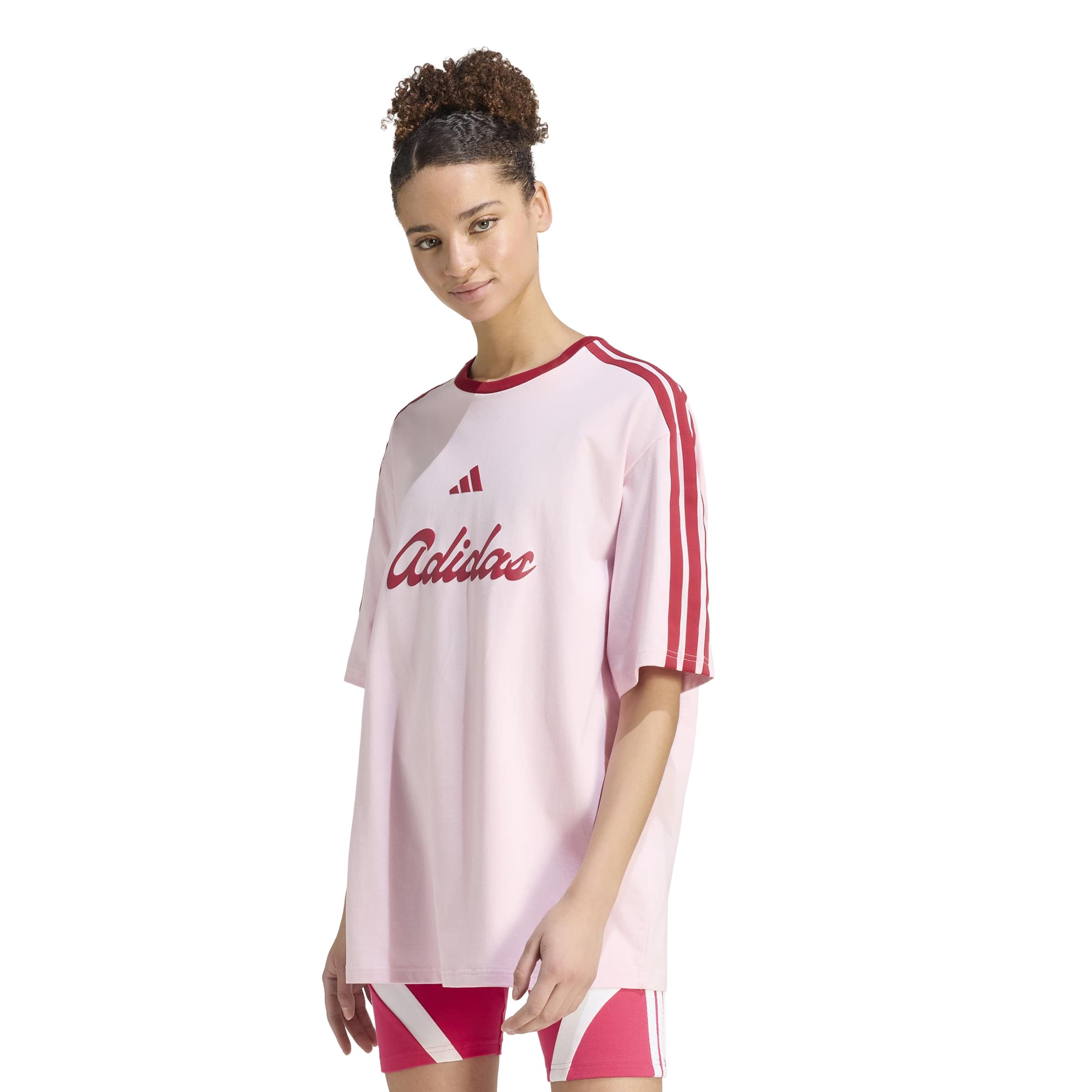 adidas Women's LUX TIRO LOCKER GESCHNITTENES Grafik-T-Shirt