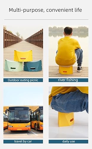 Miniatura 3 de ChujuFC Taburete plegable portátil taburete de campamento bueno para campamento pesca y taburete de playa de la costa taburetes plegables