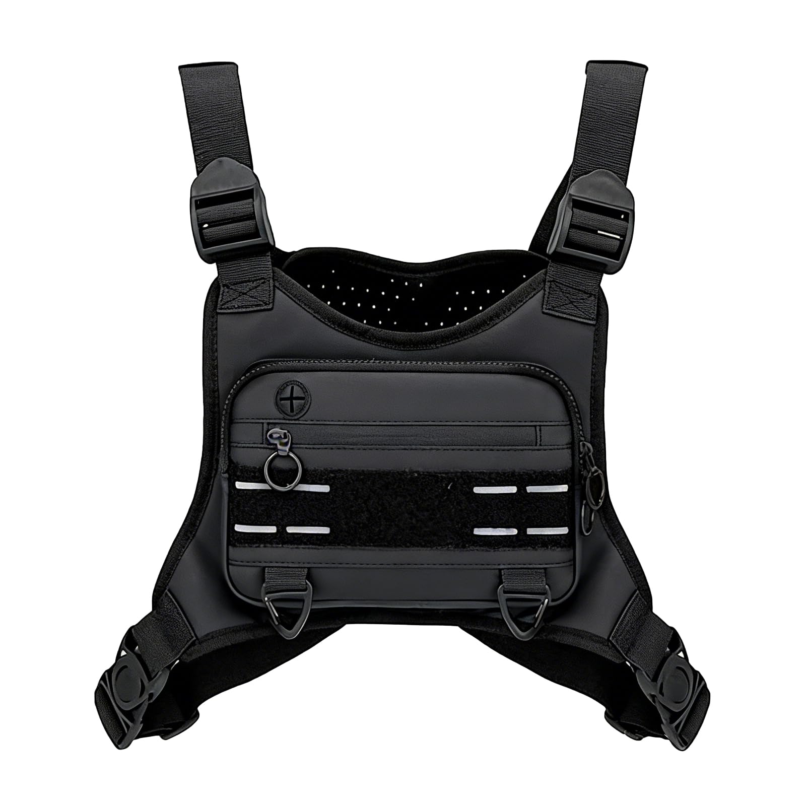 GAESHOW Borsa Toracica da Uomo, Regolabile, Tattica sul Petto per Uomini e Donne, Impermeabile, Portatile, Borsello Petto per Allenamenti all'Aperto, Ciclismo, Escursionismo e Sport, Nero