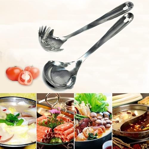 Maggopan Stainless Steel Soup Ladle & Spaghetti Spoon Set 2 Pcs #TOP3