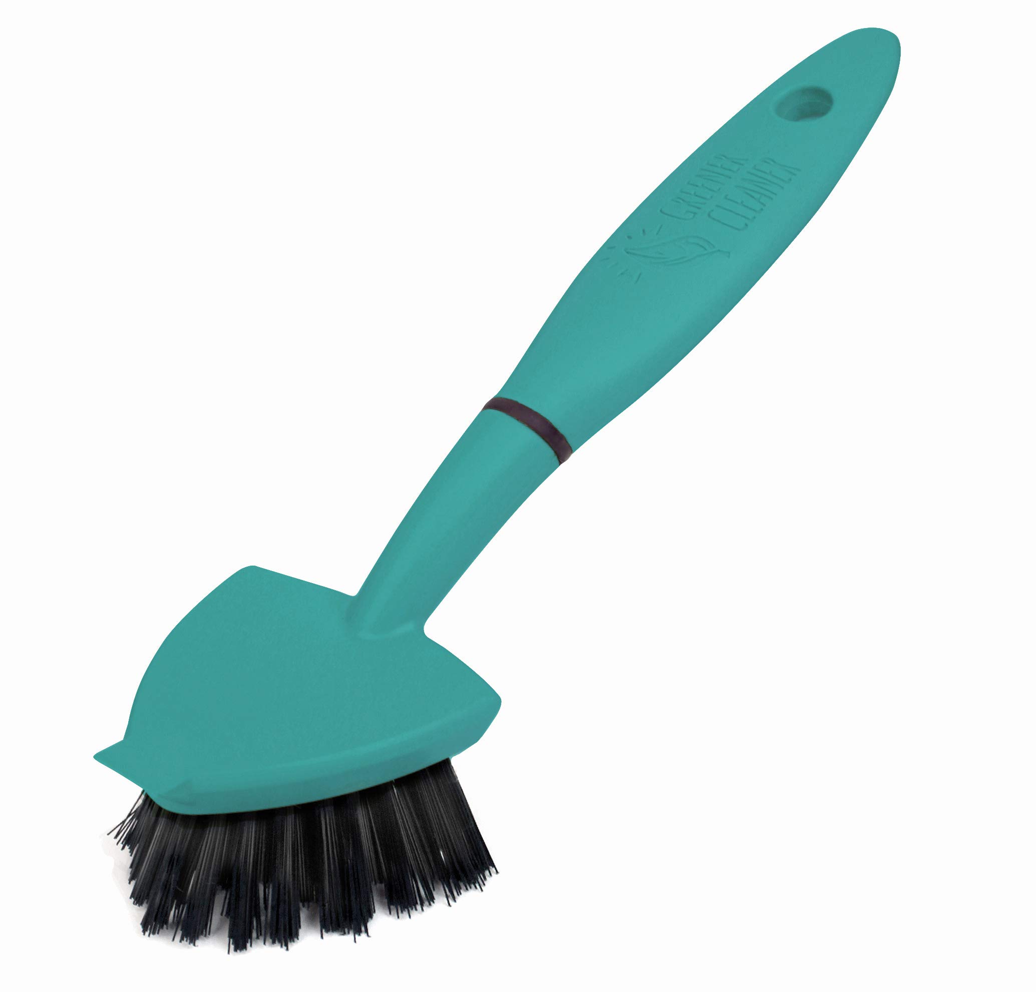 Greener Cleaner 100% Recycled Plastic Pot and Pan Brush, Turquoise