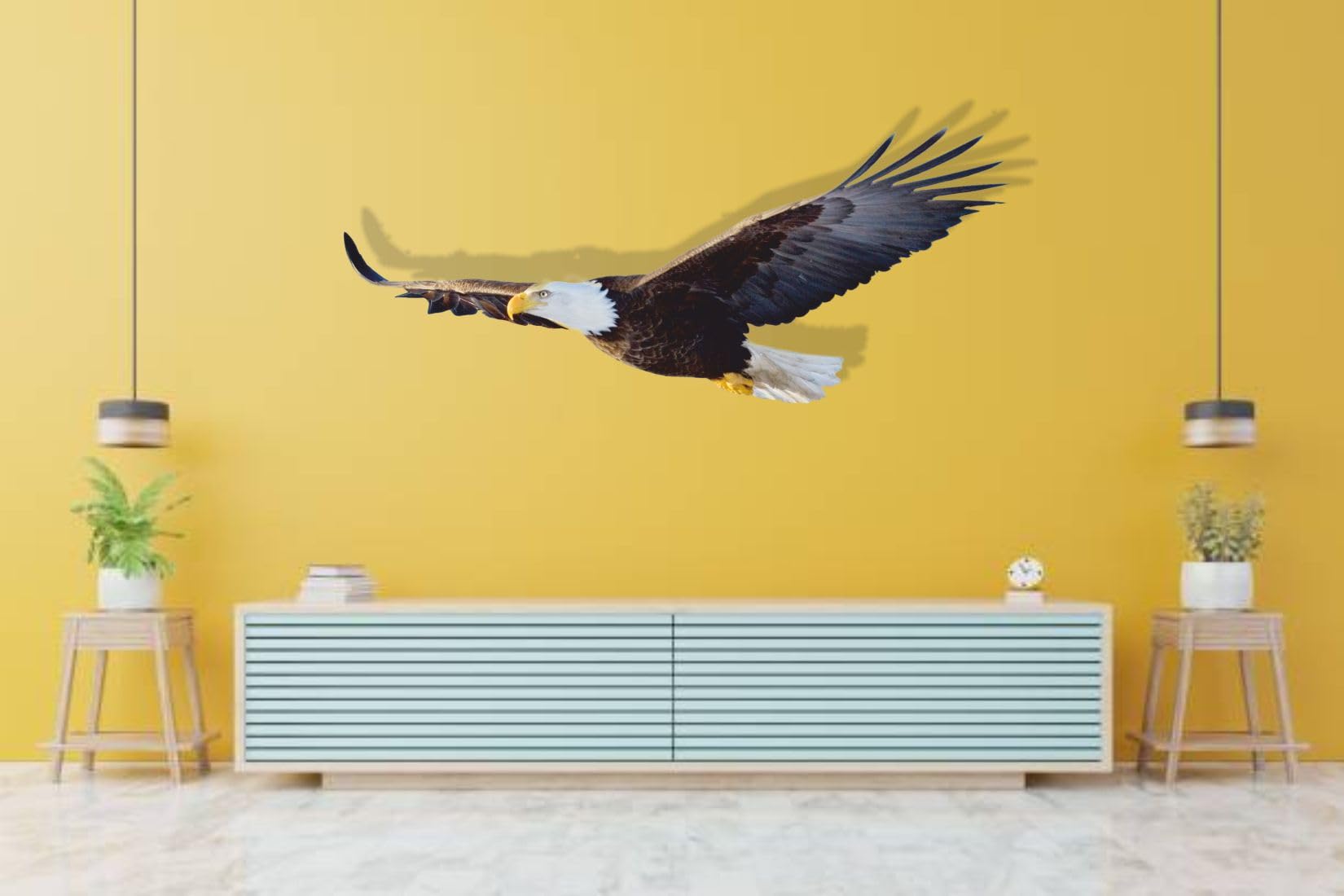 Fabulous Flying Eagle Wall Sticker for Kids Room, Living Room, Drawing Room, Home, Made by PVC Vinyl, Multicolor, Size 63cm X 28cm, Pack of 1 Brand Varadvinayak (B0D1LG3JF4) Amazon Price History, Amazon Price Tracker