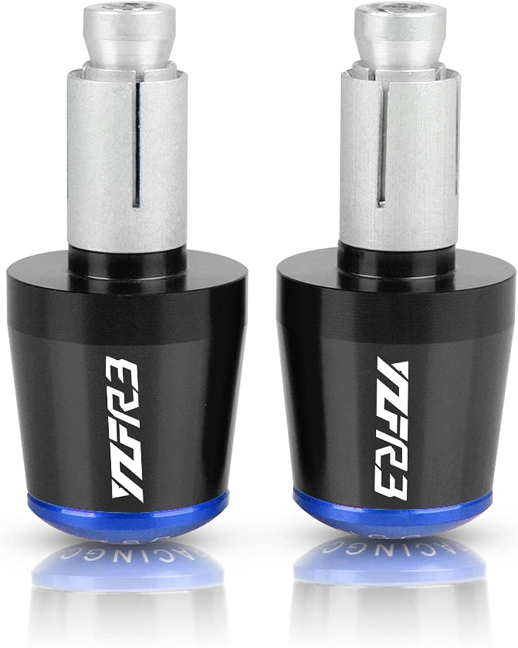 Motorcycle CNC Aluminum Handlebar Grips Bar Ends Handle Bar Grip Cap Slider For Yamaha YZF R3 YZFR3 2015-2019 2016 2017 YZF-R3 (Color : Black Blue)