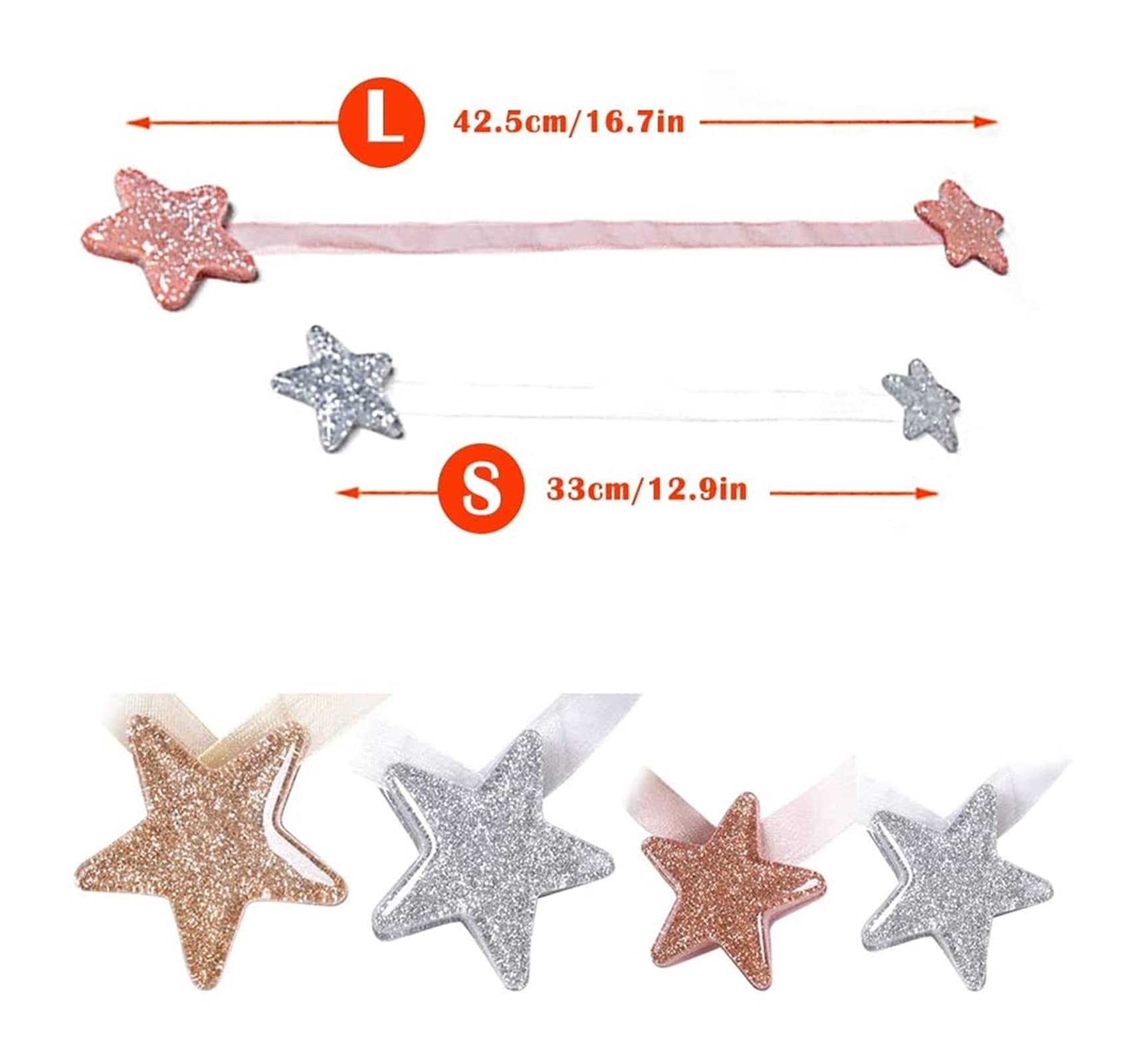 Embrasses de rideaux, boucle de rideau magnétique en acrylique de style étoile 4PCS, pas besoin d'installer des sangles de rideau pour les textiles de maison, décoration de la maison (couleur : rose