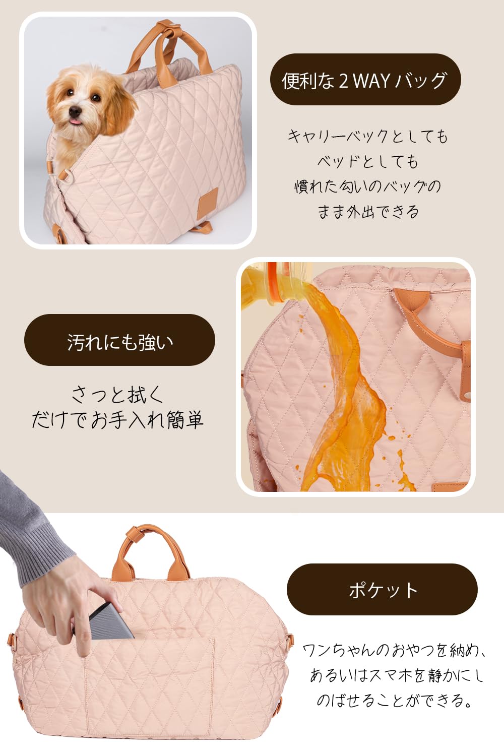 Amazon.co.jp: GlamPurr 犬 猫 ペットキャリーバッグ お散歩