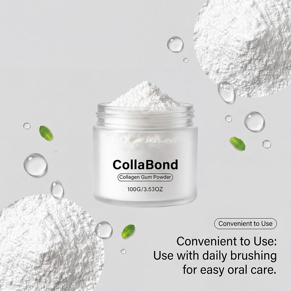 Polvere dentifricia al collagene, delicatamente rinfrescante | Polvere for l'igiene orale a consistenza fine for la routine quotidiana(2pcs)