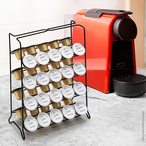 Porta Cápsulas Nespresso, C.19,5cm x A 27.5cm, Preto, Arthi