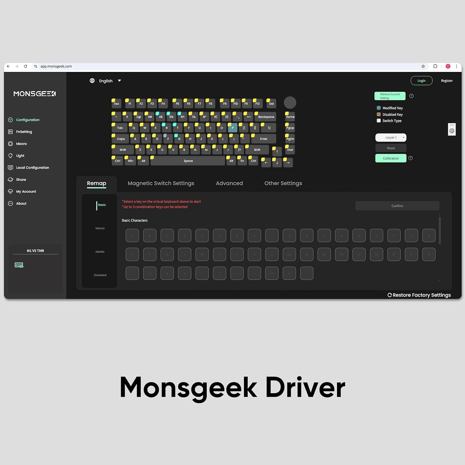 MONSGEEK M1 V5 TMR Rapid Trigger 32k Scanning Rate Gaming Keyboard Quick Release Aluminum Mechanical Keyboard SP Gradient AstroAim Magnetic Switch - 8