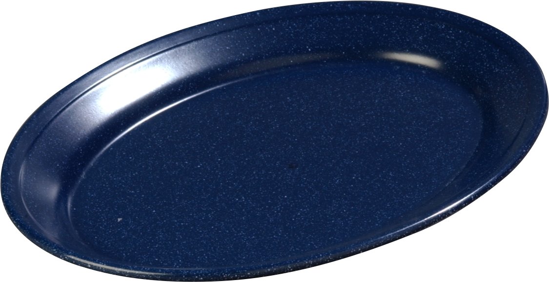 Carlisle 4356035 Dallas Ware Melamine Oval Platter Tray, 12" x 8.50", Café Blue (Pack of 24)
