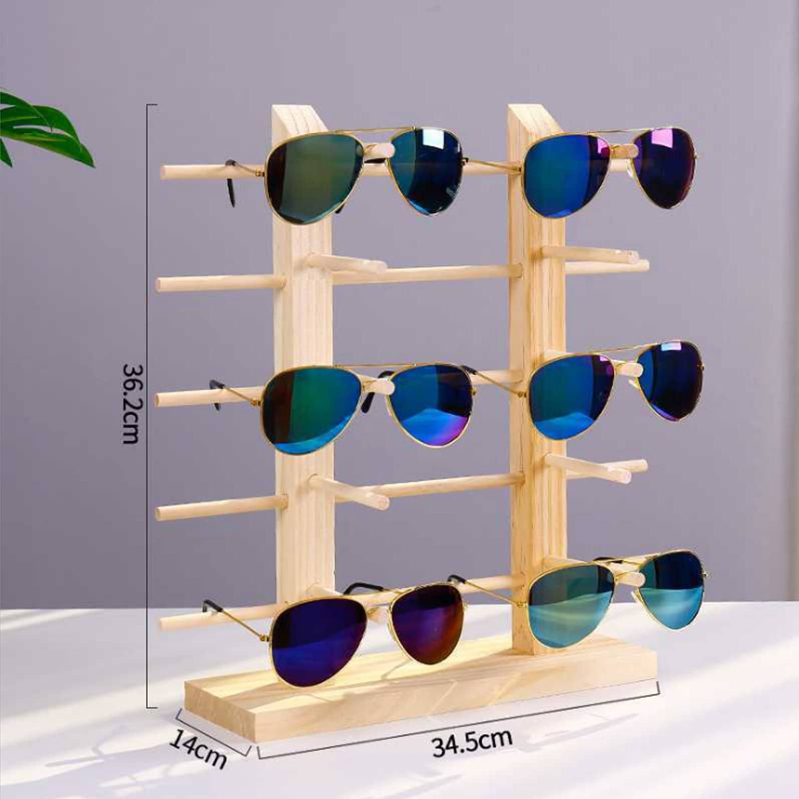 Soporte para Gafas, Soporte para Gafas, Soporte para Gafas de Madera, Adecuado para Presentar Gafas de Sol y También para Guardar Gafas(Madera)