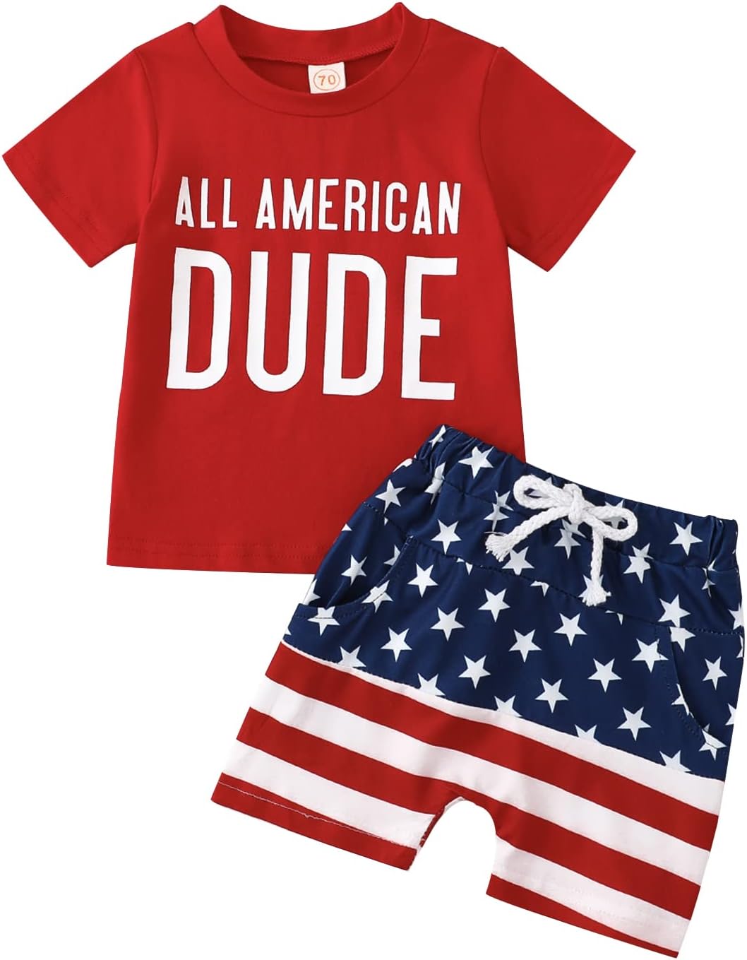 SejardinToddler Baby Boy Summer Clothes Cute Letter Print Short Sleeve T Shirt Tops and Stretch Shorts Playwear Outfits