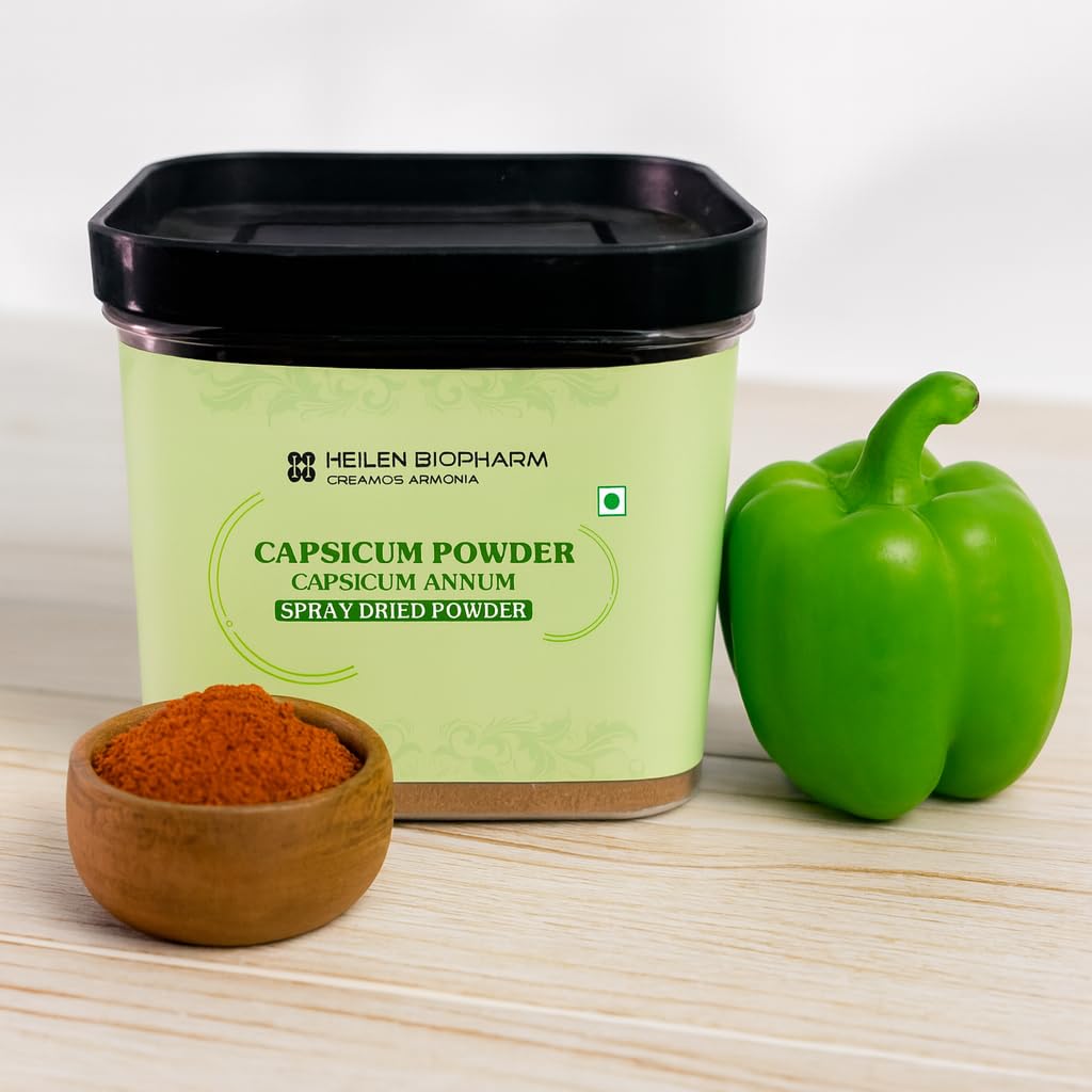 Heilen Biopharm Capsicum Powder (Capsicum annuum) – 200 g | Natural Spray Dried Powder for Food Seasoning & Culinary Use | Pure & Hygienically Packed | Pack of 1 - Image 5 thumbnail