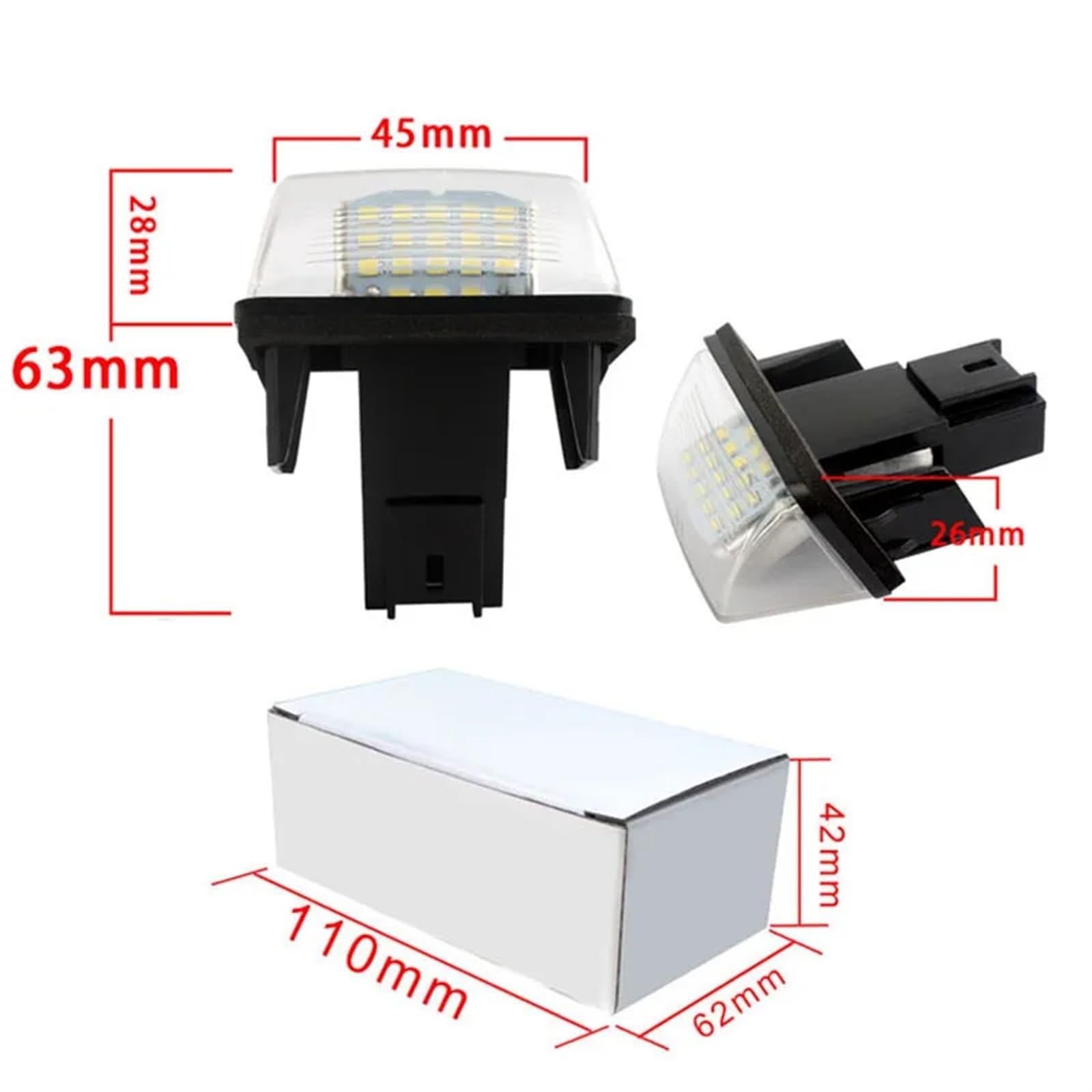 Citroen C3 2x Luces De Matrícula LED Para Skoda Octavia Tipo 5E Yeti 50  Citroen Xsara Picasso, image size:1600x1600